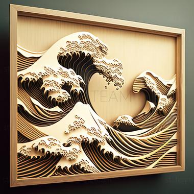 3D model st great wave (STL)